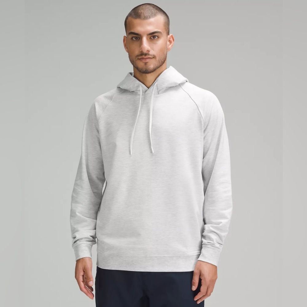 Lululemon City Sweat Pullover Hoodie Heathered Ultra Light Grey/Sea Salt size M